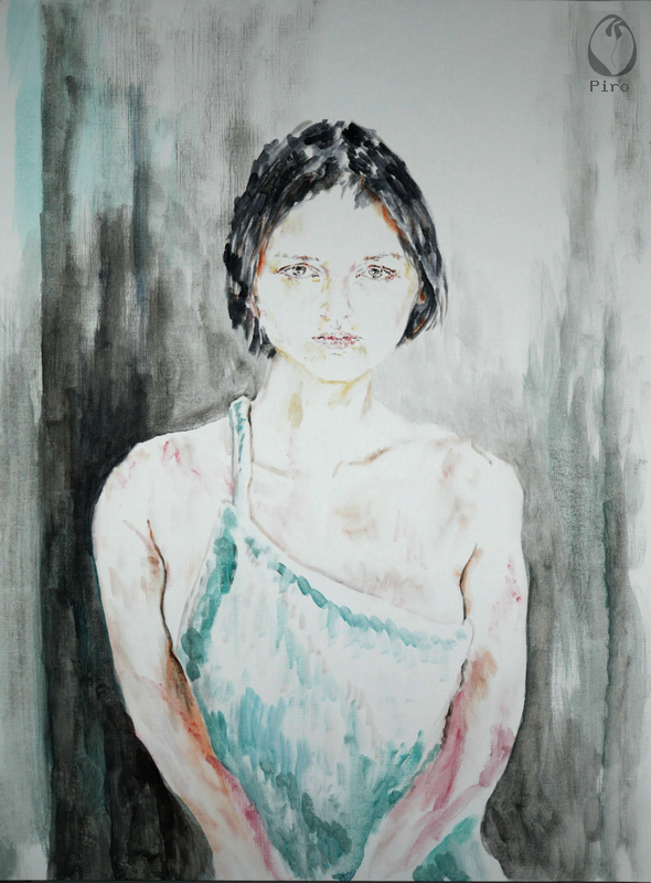 oil on paper - olio su carta di Piro